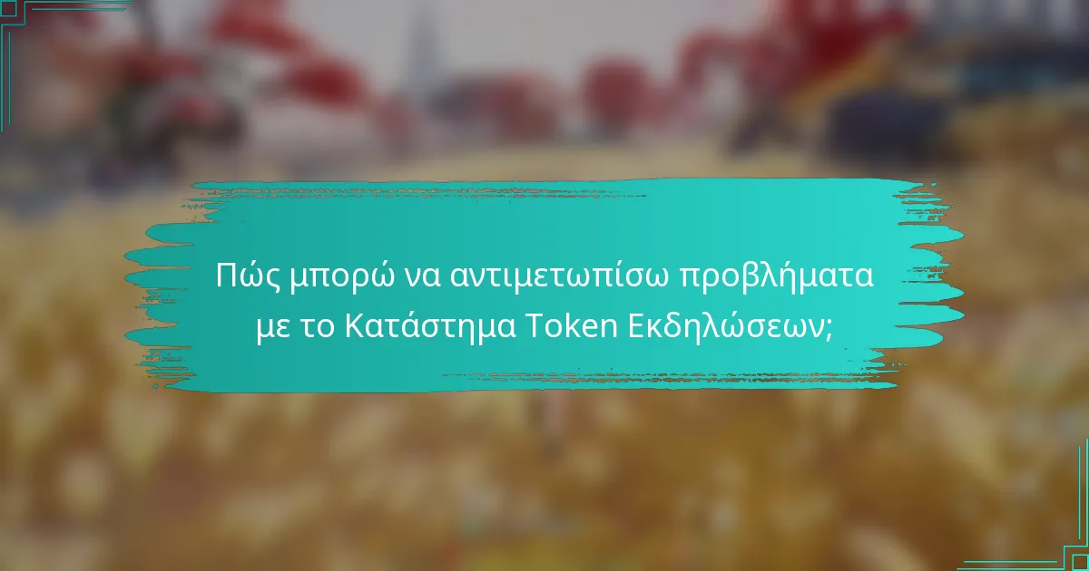 Πώς μπορώ να αντιμετωπίσω προβλήματα με το Κατάστημα Token Εκδηλώσεων;