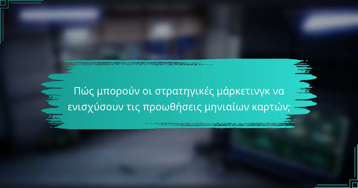 Πώς μπορούν οι στρατηγικές μάρκετινγκ να ενισχύσουν τις προωθήσεις μηνιαίων καρτών;